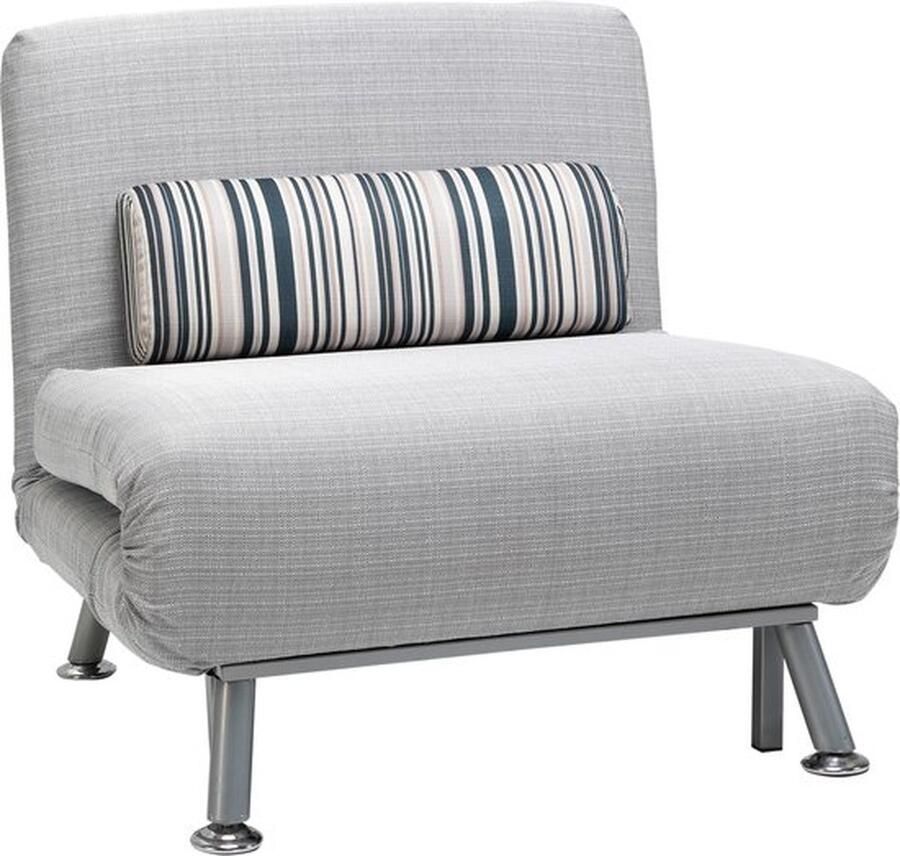 LBB Slaapstoel Uitklapbare 1 persoons Bed of Slaapstoel Zetelbed Zeer comfortabel Vouwbed Grijs Logeerbed slaapfauteuil slaapbank opvouwbaar - Foto 6
