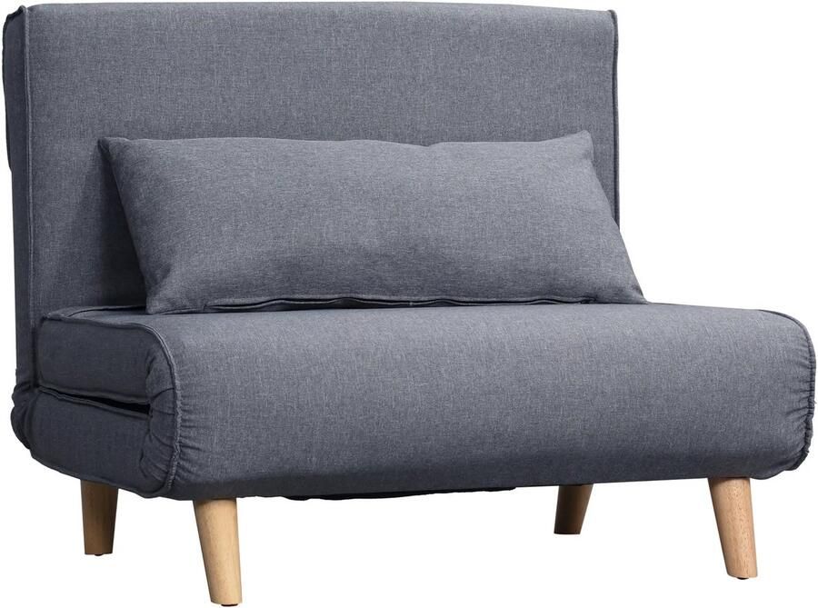 LBB Slaapstoel Uitklapbare 1 persoons Bed of Slaapstoel Zetelbed Zeer comfortabel Vouwbed Grijs Logeerbed slaapfauteuil slaapbank opvouwbaar - Foto 12