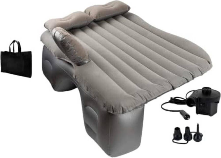 Gratyfied Auto luchtbed Auto matras achterbank Auto luchtmatras Auto luchtbed voor achterbank Auto matras 145 x 80 x 50 cm 2 kg Grijs