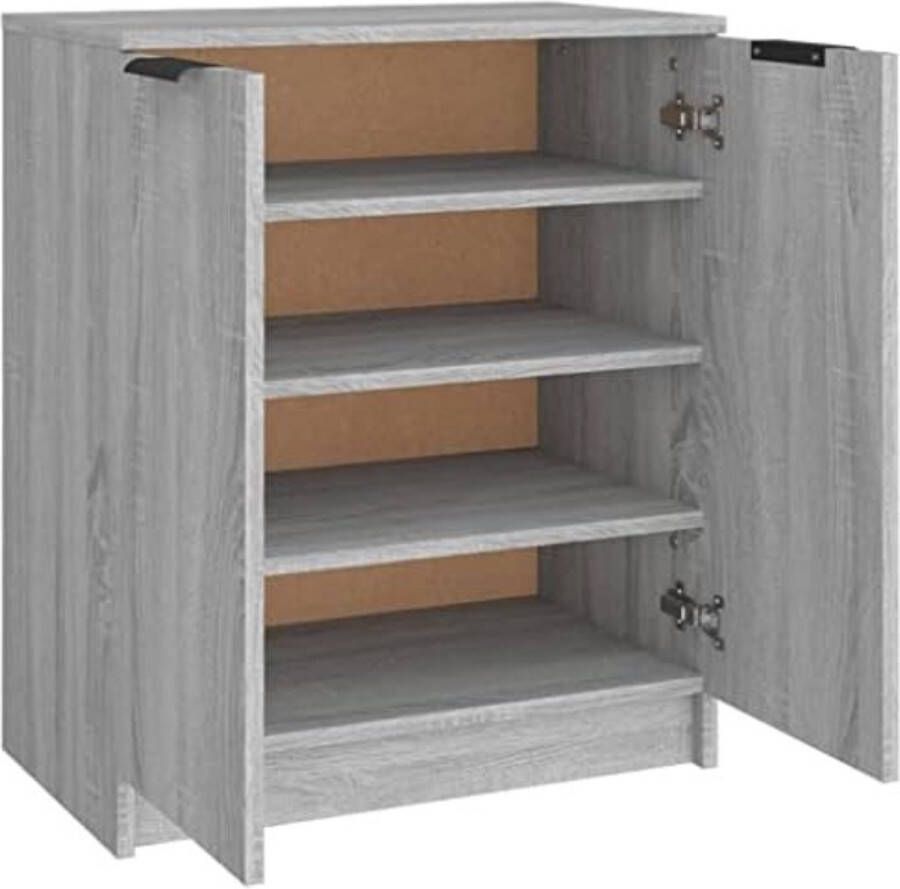 Gratyfied Schoenenkastje Schoenenkasten met deur Halkastje Halkasten met deuren 59x35x70 cm Grijze sonoma