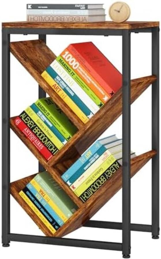 Gravora 5-laags boekenplank in boomstijl Ruimtebesparend opbergsysteem voor bureau