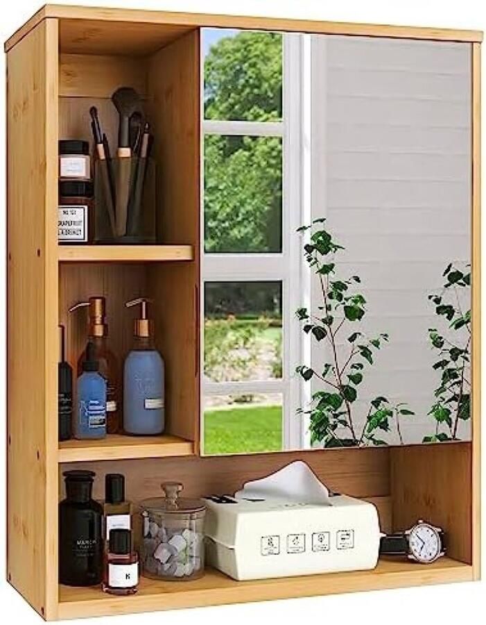 Gravora Badkamerspiegelkast met Opbergplanken Wandmontage