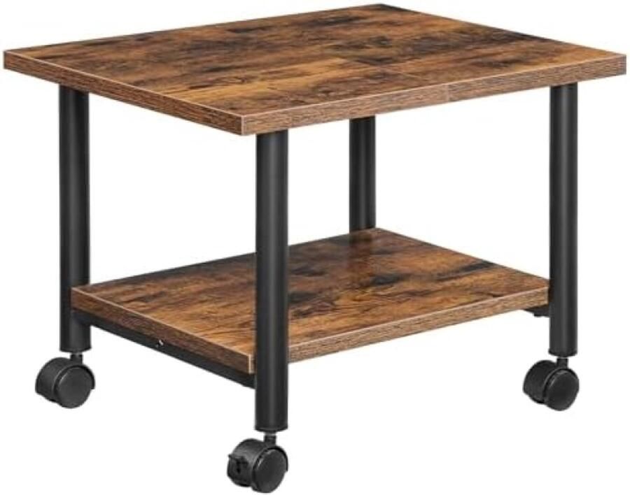 Gravora Bureau Printerstandaard met Opbergplanken en Rolletjes