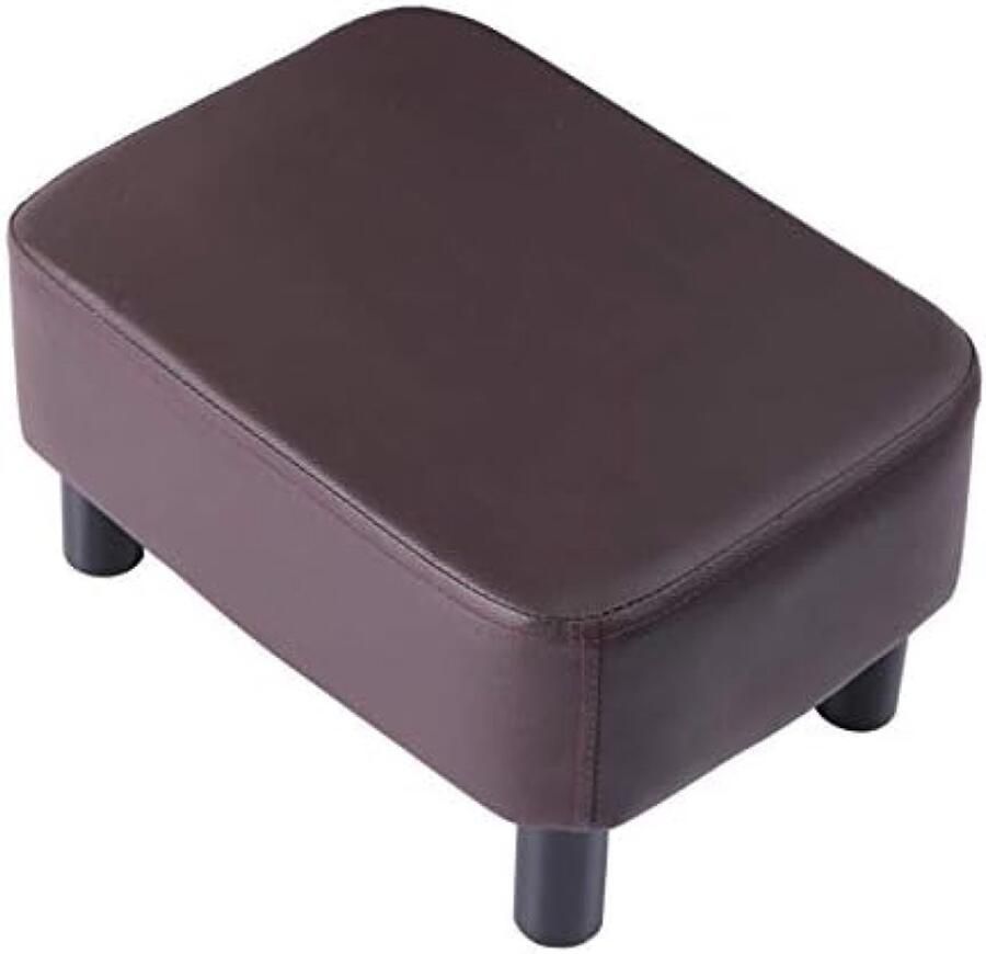 Gravora Comfortabele Voetenbank met Zachte Zitting Bruin