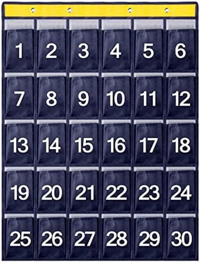 PromoHome Mobiele Telefoon Opbergtas met 30 Genummerde Vakken Waterdichte Muurorganizer