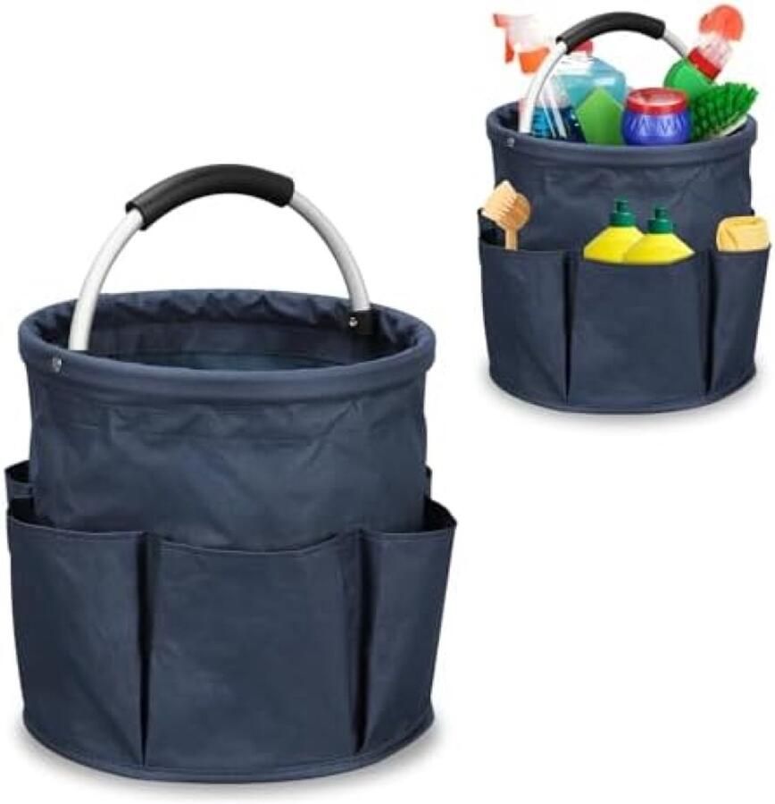 Gravora Gravera Opbergmand met Handvat Inklapbare Schoonmaakorganizer met 6 Vakken