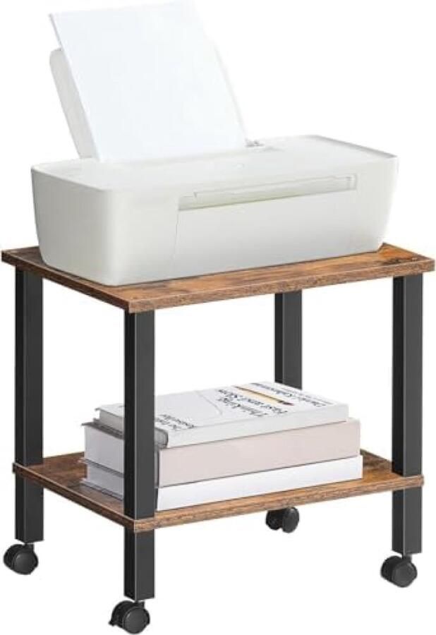Gravora Printerwagen met Vergrendelbare Wieltjes Compacte Bureau Oplossing