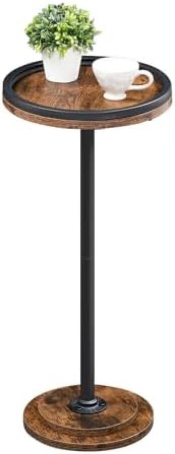 Gravora Ronde Bijzettafel Compact Design met Stabiele Voet