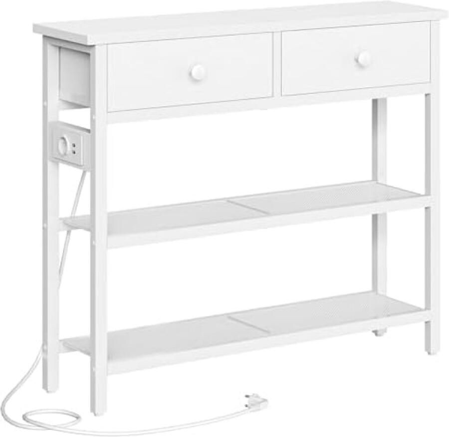 Gravora Smalle Console Tafel met Opberglades en Oplaadstation