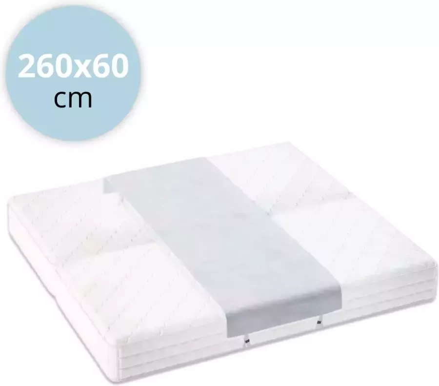 GreatGoodie Matraswig Bedbinder Liefdesbrug Matras Binder De Luxe Met Band 260x60cm Wit