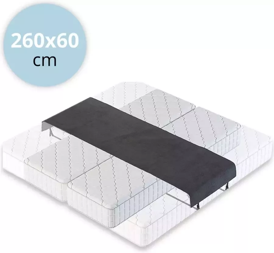 GreatGoodie Matraswig Bedbinder Liefdesbrug Matras Binder De Luxe Met Band 260x60cm Zwart