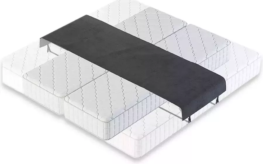 GreatGoodie Matraswig Bedbinder Van Ventilerend Materiaal Liefdesbrug 230x50cm Matras Binder De Luxe Extra Lange Bevestigingsbanden Wit