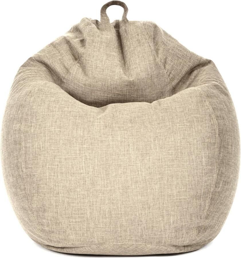 Green Bean Indoor Zitzak Home Linen met 200 liter EPS-korrelvulling knuffelbaar zacht wasbaar Zandcrème