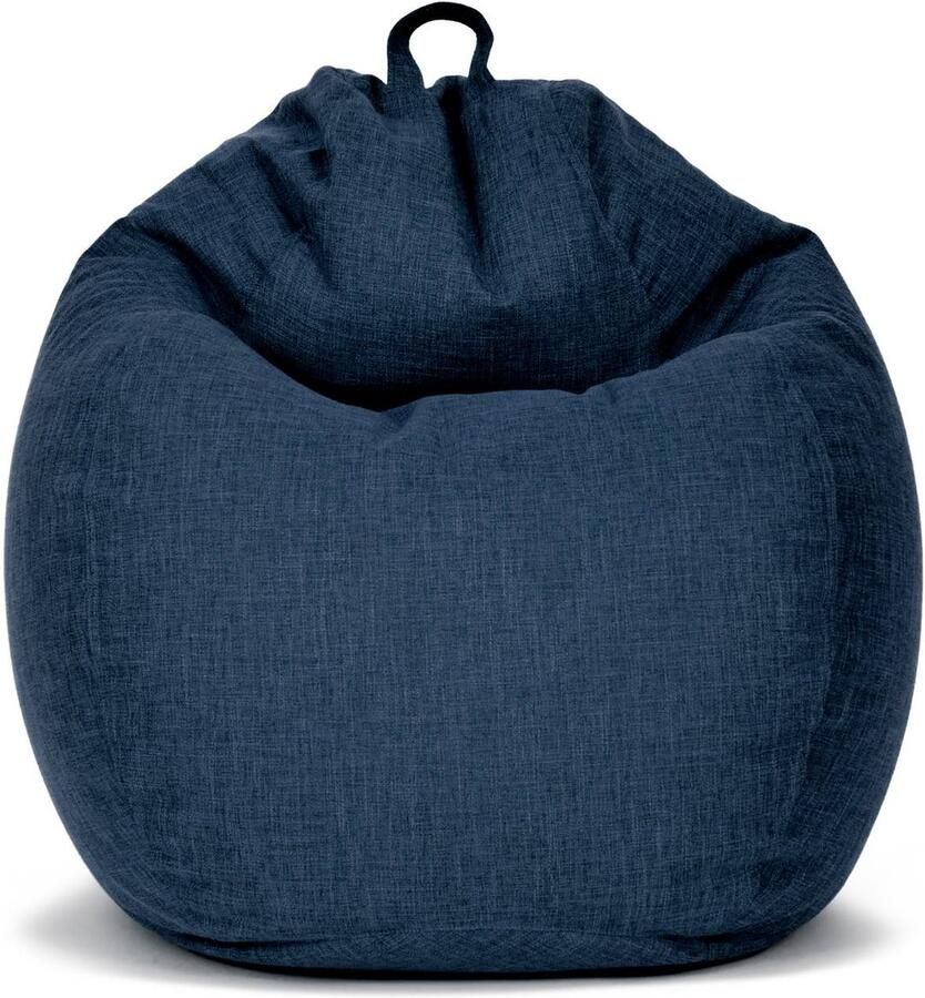 Green Bean Indoor Zitzak Home Linen met 200 liter EPS-korrelvulling knuffelbaar zacht wasbaar Donkerblauw