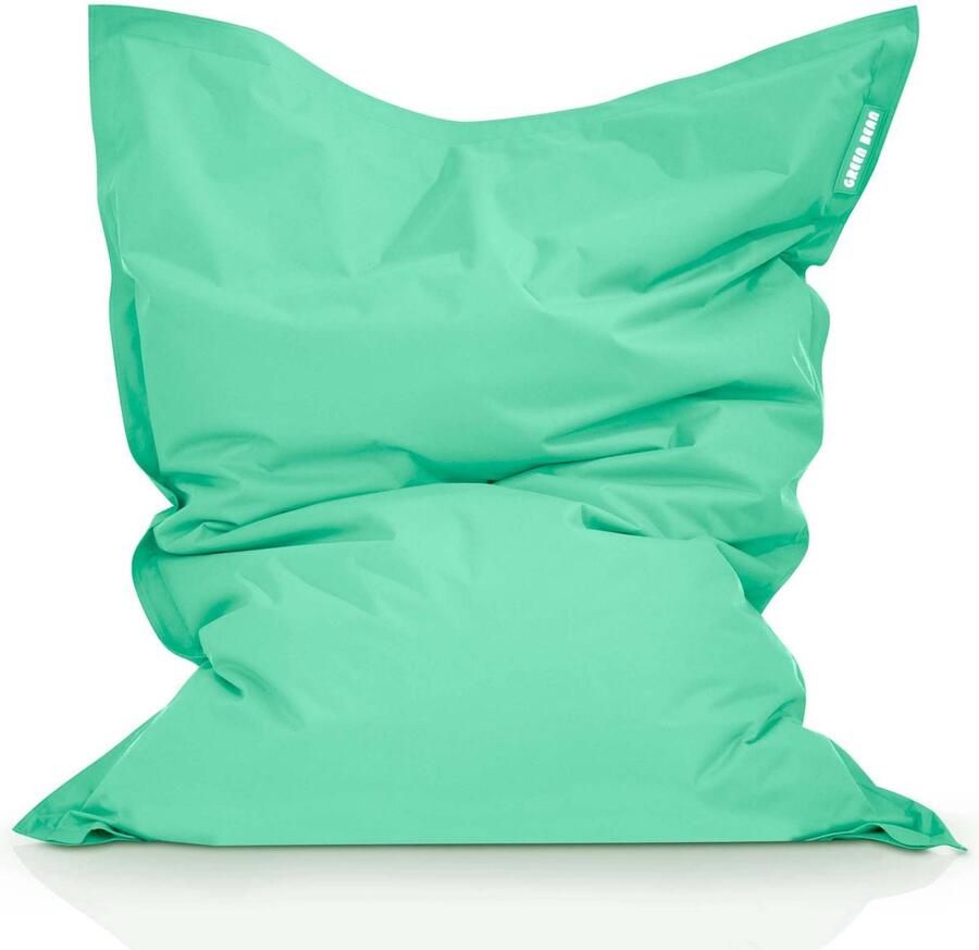 Green Bean © Square XXL Zitzak 140x180cm Indoor Outdoor Dubbele voering en wasmachine bestendig Mint Groen