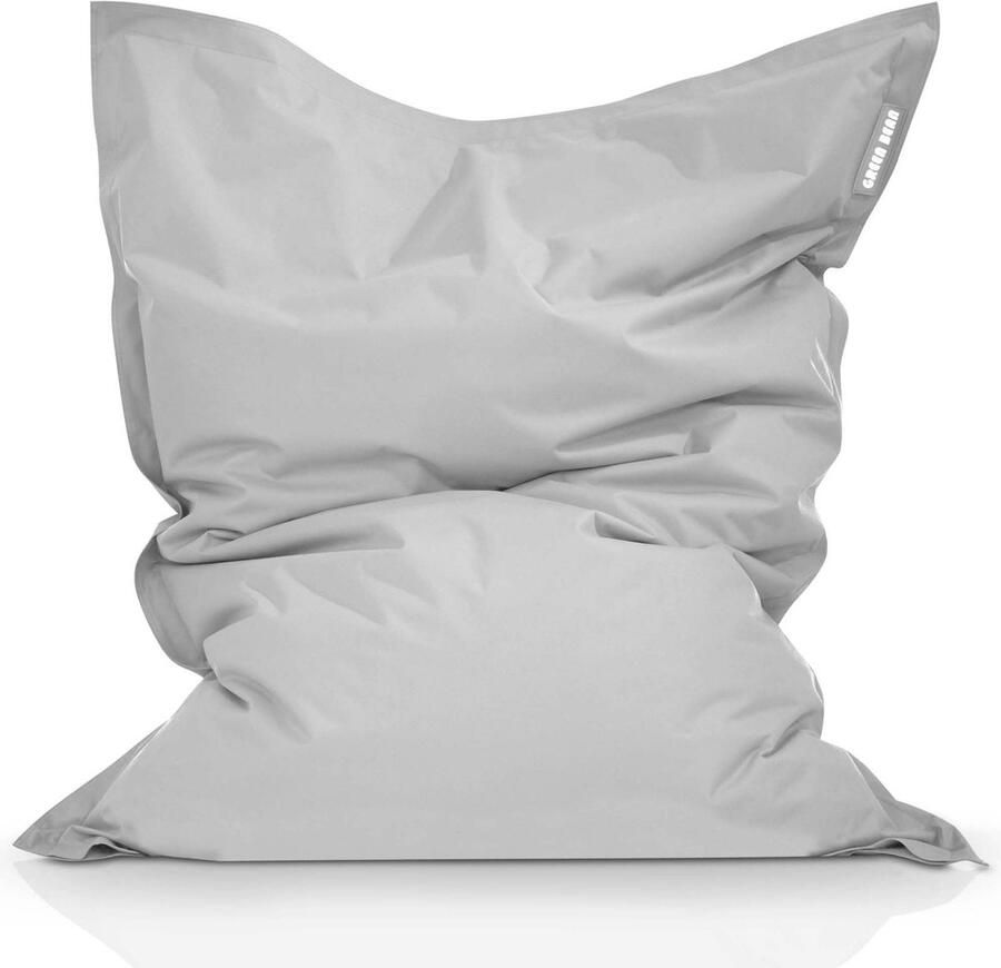 Green Bean © Square XXL Zitzak 140x180cm Indoor Outdoor Dubbele voering en wasmachinebestendig Antraciet