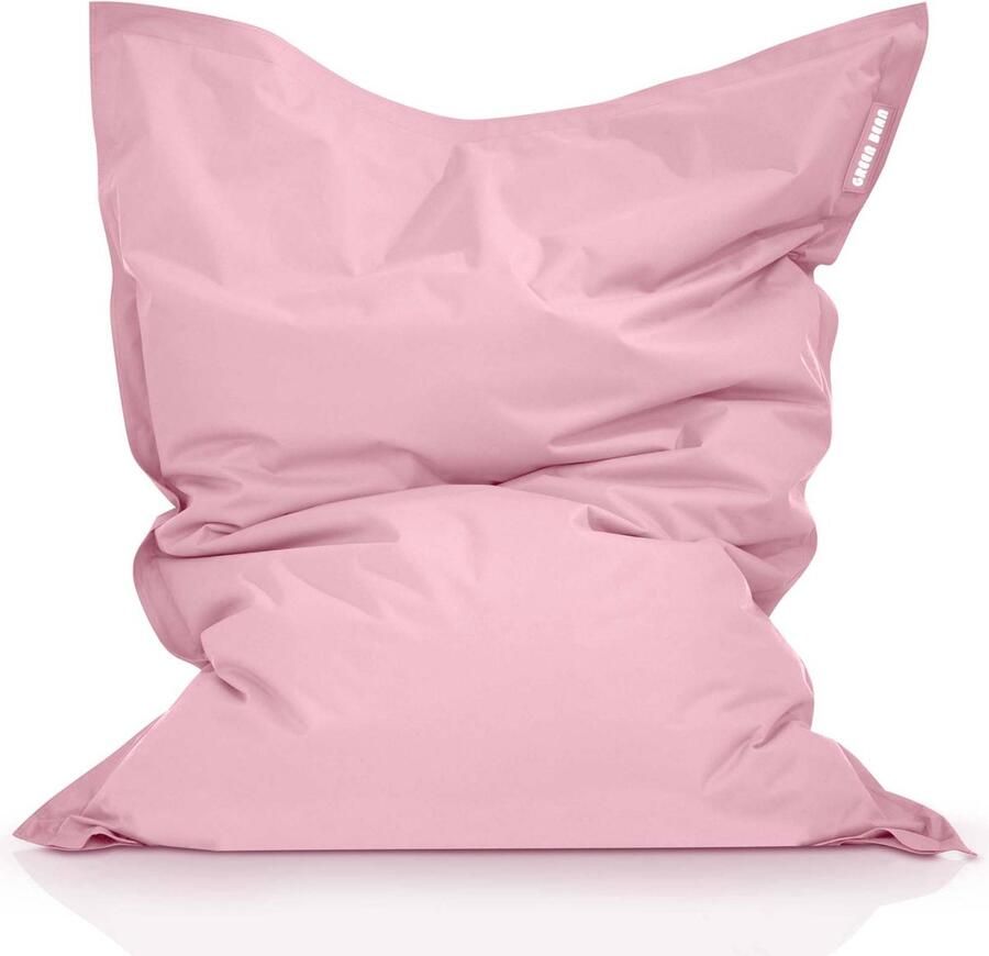 Green Bean © Square XXL Zitzak 140x180cm Indoor Outdoor Dubbele voering en wasmachinebestendig Roze