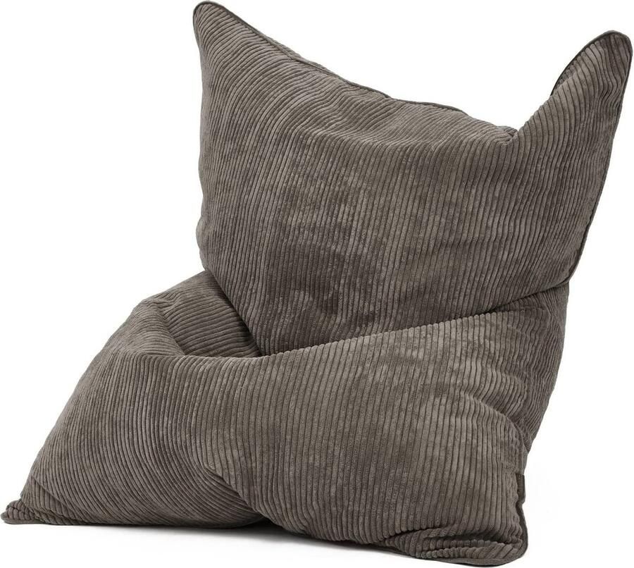 Green Bean © XXL Zitzak 140x180cm Indoor Afneembare buitenhoes gemaakt van zachte corduroy wasmachine bestendig Antraciet