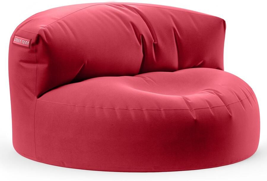 Green Bean Zitzakbank met Vulling Lounge in Zitzak Design 90x50cm met Ergonomische Rugleuning & Wasbare Hoes Geschikt voor Binnen en Buiten in Rood