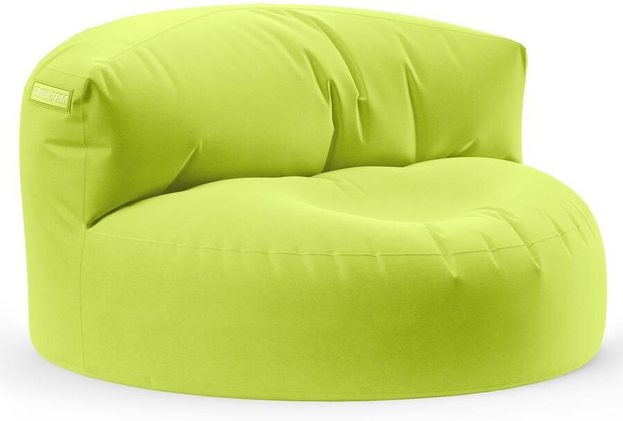 Green Bean Zitzakbank met Vulling Lounge in Zitzak Design 90x50cm met Ergonomische Rugleuning & Wasbare Hoes Geschikt voor Binnen en Buiten in Lichtgroen