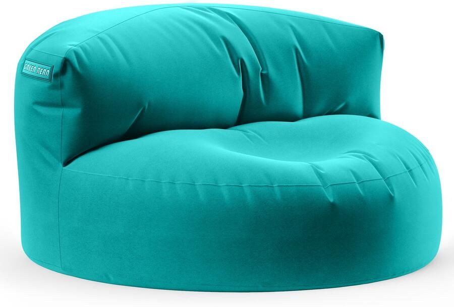 Green Bean Zitzakbank met Vulling Lounge in Zitzak Design 90x50cm met Ergonomische Rugleuning & Wasbare Hoes Geschikt voor Binnen en Buiten in Turquoise