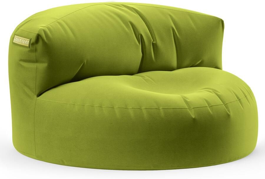 Green Bean Zitzakbank met Vulling Lounge in Zitzak Design 90x50cm met Ergonomische Rugleuning & Wasbare Hoes Geschikt voor Binnen en Buiten in Groen