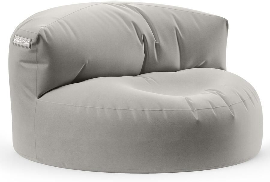 Green Bean Zitzakbank met Vulling Lounge in Zitzak Design 90x50cm met Ergonomische Rugleuning & Wasbare Hoes Geschikt voor Binnen en Buiten in Lichtgrijs
