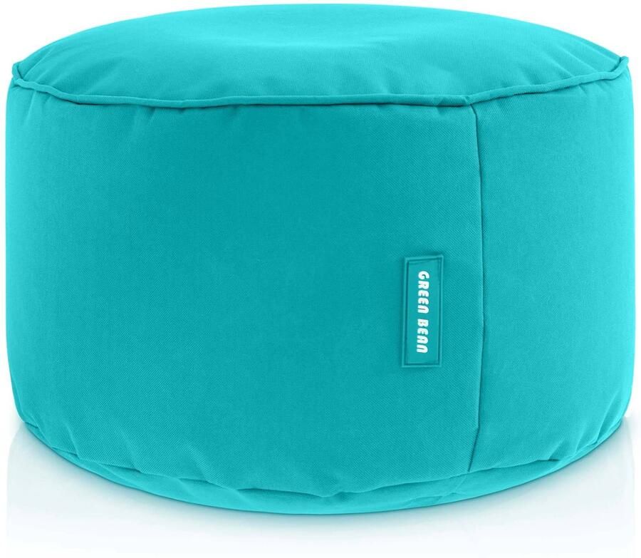 Green Bean Zitzakkruk Stay 45x25cm met EPS-korrelvulling Voetenbank Zitpoef voor Zitzakken Voetensteun Zitkussen Kruk Turquoise