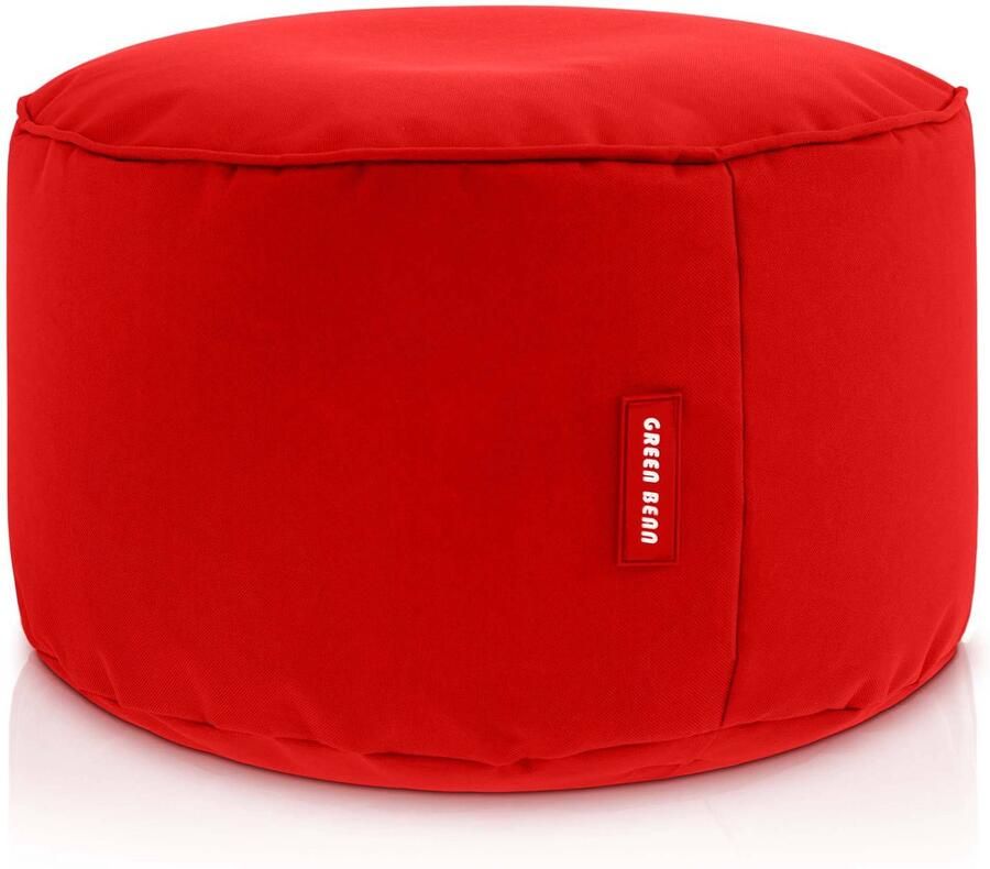 Green Bean Zitzakkruk Stay 45x25cm met EPS-korrelvulling Voetenbank Zitpoef voor Zitzakken Voetensteun Zitkussen Kruk Rood