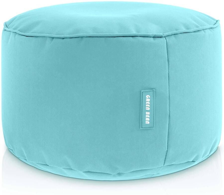 Green Bean Zitzakkruk Stay 45x25cm met EPS-korrelvulling Voetenbank Zitpoef voor Zitzakken Voetensteun Zitkussen Kruk Aquamarijn