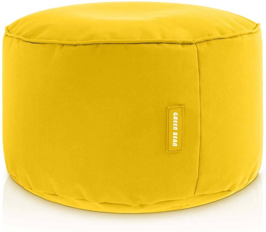 Green Bean Zitzakkruk Stay 45x25cm met EPS-korrelvulling Voetenbank Zitpoef voor Zitzakken Voetensteun Zitkussen Kruk Geel