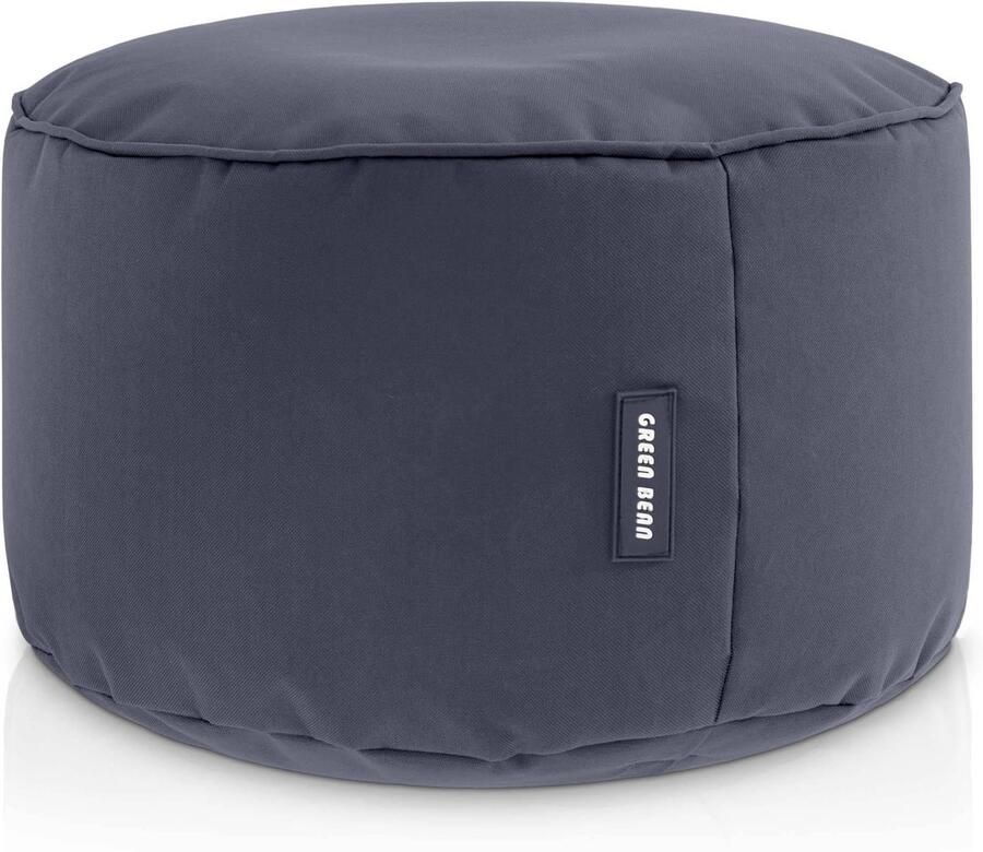 Green Bean Zitzakkruk Stay 45x25cm met EPS-korrelvulling Voetenbank Zitpoef voor Zitzakken Voetensteun Zitkussen Kruk Staalgrijs