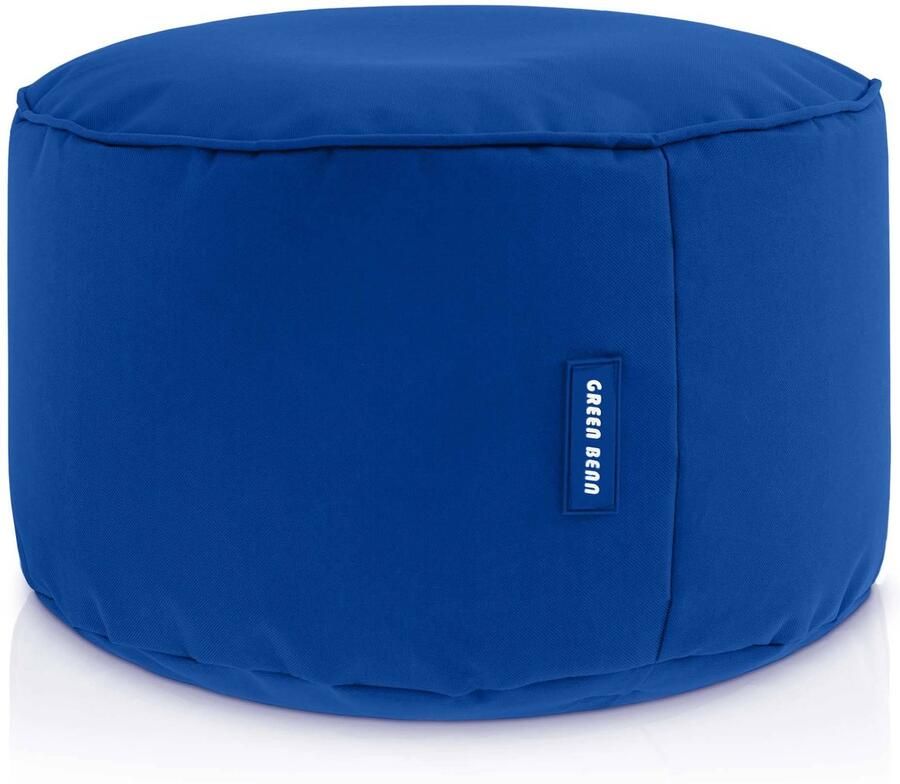 Green Bean Zitzakkruk Stay 45x25cm met EPS-korrelvulling Voetenbank Zitpoef voor Zitzakken Voetensteun Zitkussen Kruk Blauw
