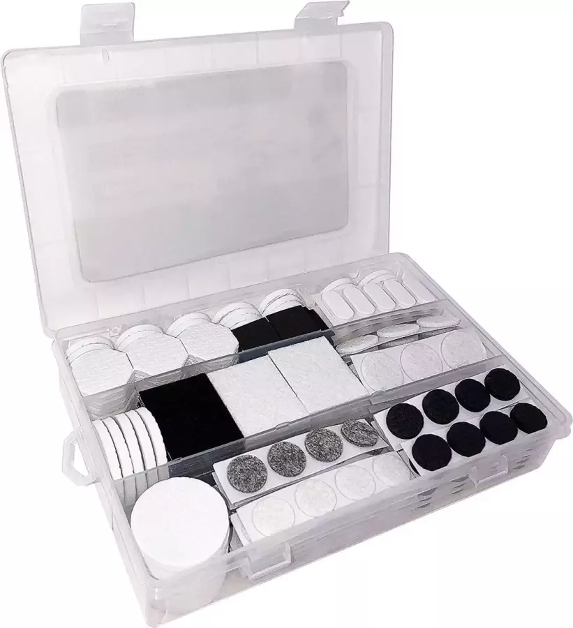 Green Home Zelfklevende viltjes voor meubels kussens voor stoelen assortiment van 300 zelfklevende kussens wit zwart grijs