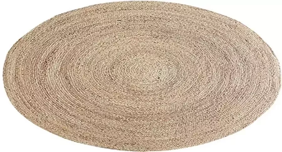 Groenovatie Zeegras Vloerkleed XL Handgemaakt Gevlochten Naturel ⌀150 cm