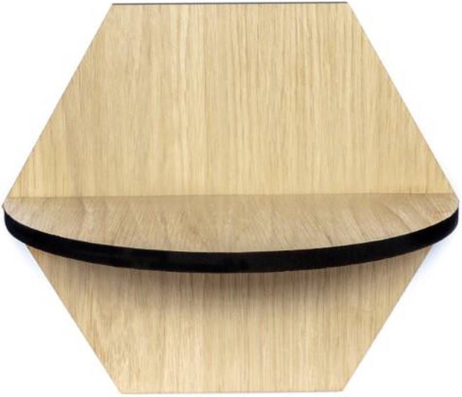 Growing Concepts Hexagon wandtegel Eiken Wandplank Zelfklevend ↑24CM 21CM