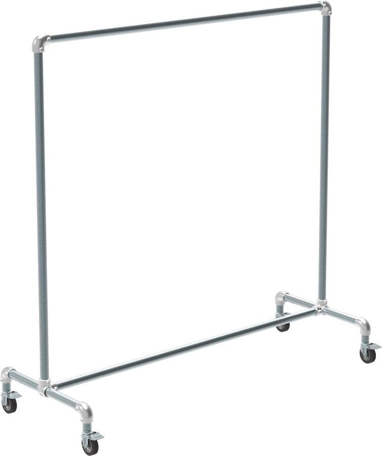 Gruppo Corso Idroshop Kledingrek op Wieltjes Stalen Buizen Robuuste Koppelstukken