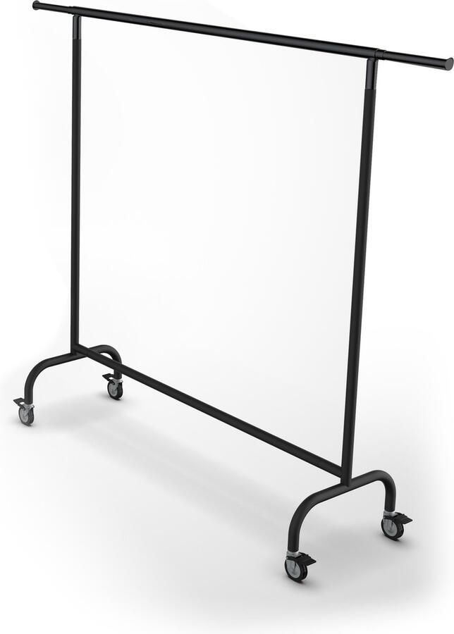 Gruppo Corso Kledingrek op wielen 150 220cm zwart met ronde buis