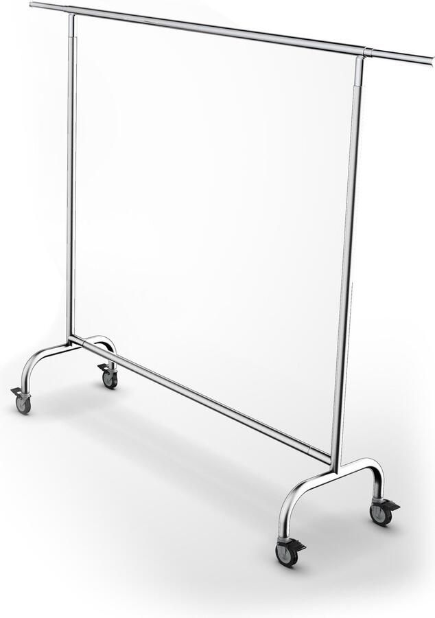 Gruppo Corso Kledingrek op wieltjes 150 220cm chroom met ronde buis