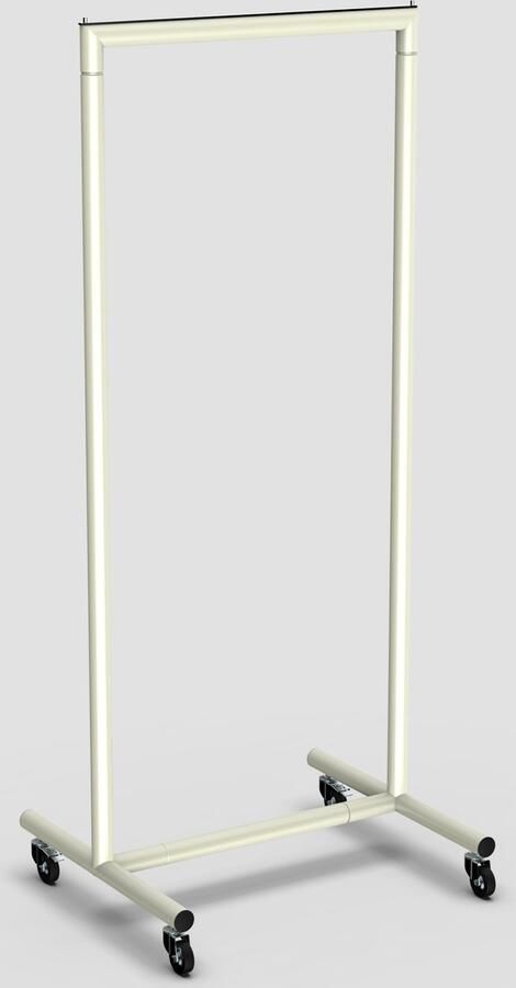 Gruppo Corso Kledingrek op wieltjes Wit 60 cm Breed 145 cm Hoog Antikras Chroom Top