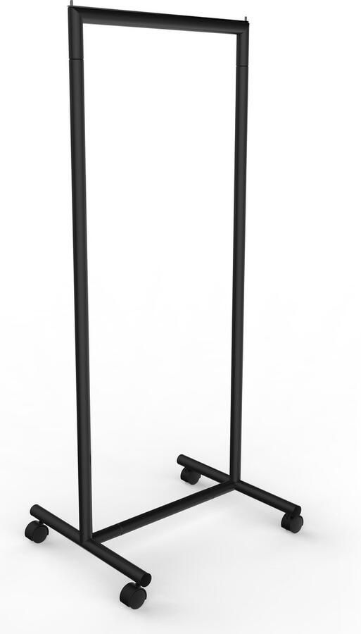 Gruppo Corso Kledingrek op wieltjes Zwart 60 cm Breed 145 cm Hoog Antikras Chroom Top