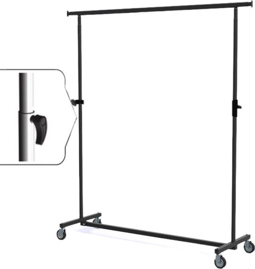 Gruppo Corso black edition vaste hoogte XXL LUXE Inklapbaar kledingrek extra breed van onze fabriek uit Italie