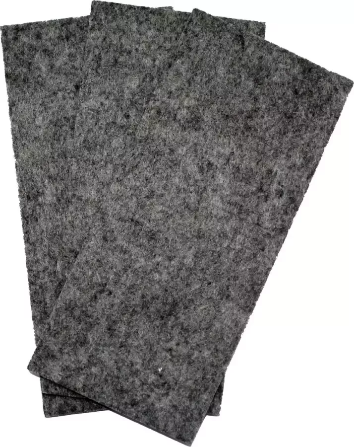 GS Quality Products GS meubelvilt 3 stuks 9x20cm Meubelviltjes Beschermvilt Grijs
