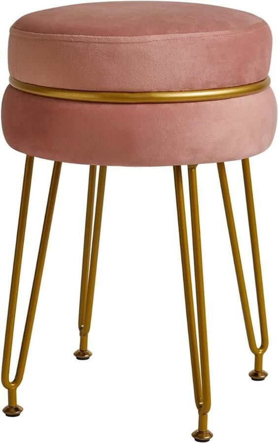 Gtb Kaptafel Stoel Make Up Kruk Kaptafel Krukje Roze 31cm x 31cm x 46cm