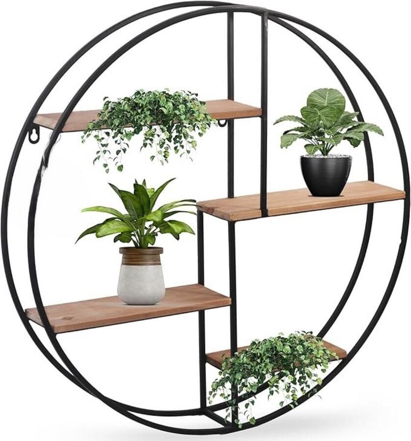 Gtb Wandrek Rond Wandrek Zwart Metaal Wandrek Rond Metaal Zwart 10cm x 45cm x 45cm