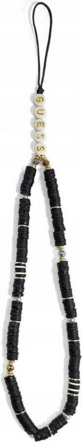 GUESS Heishi Beads Phone Strap Hangertje voor Smartphones Zwart