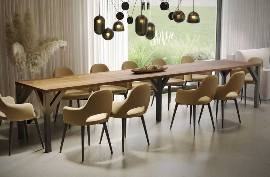 Guru Cary witte glans uitschuifbare eettafel