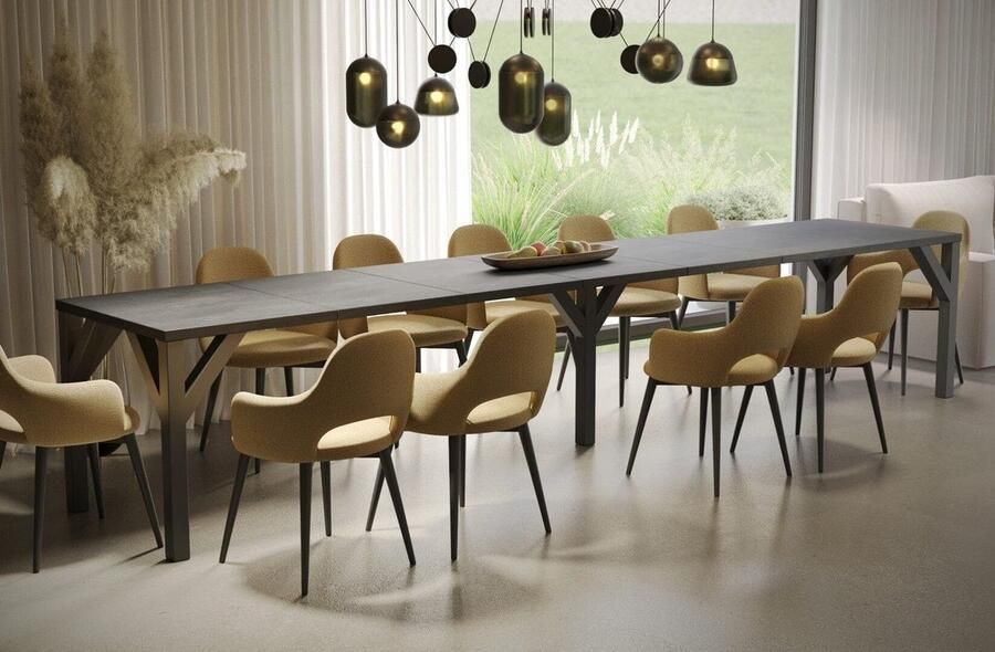 Guru Clayton natuur eiken uitschuifbare eettafel