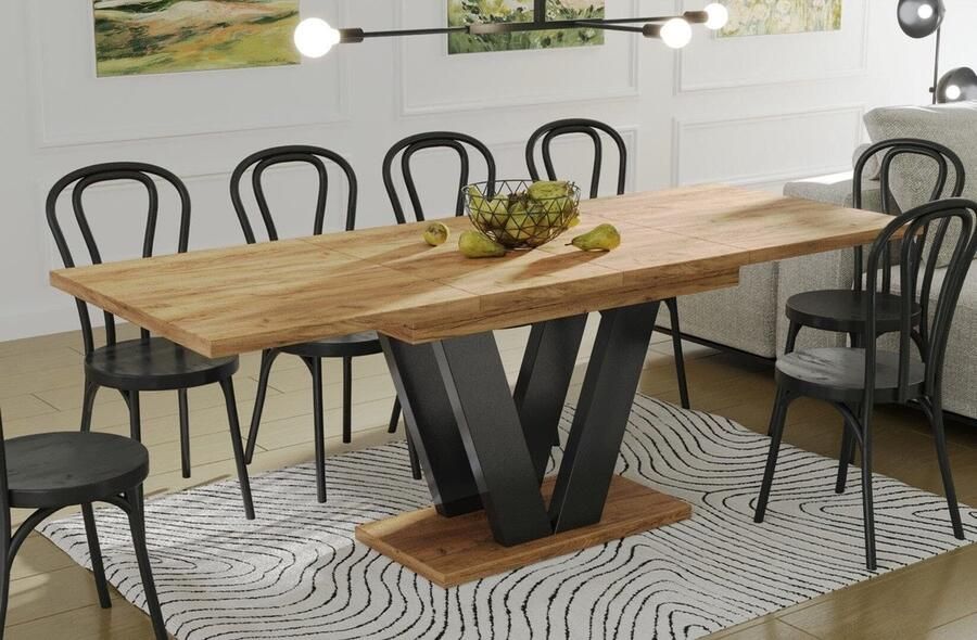 Guru Clayton stirling eiken uitschuifbare eettafel