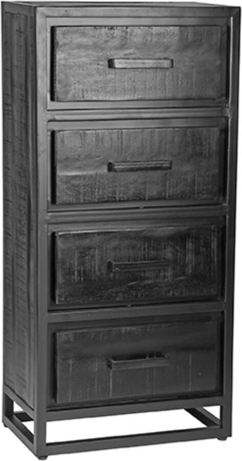 Guru's Athies Uitschuifbare Eettafel Zwart hoogglans met Wit hoogglans & Zwart hoogglans poten